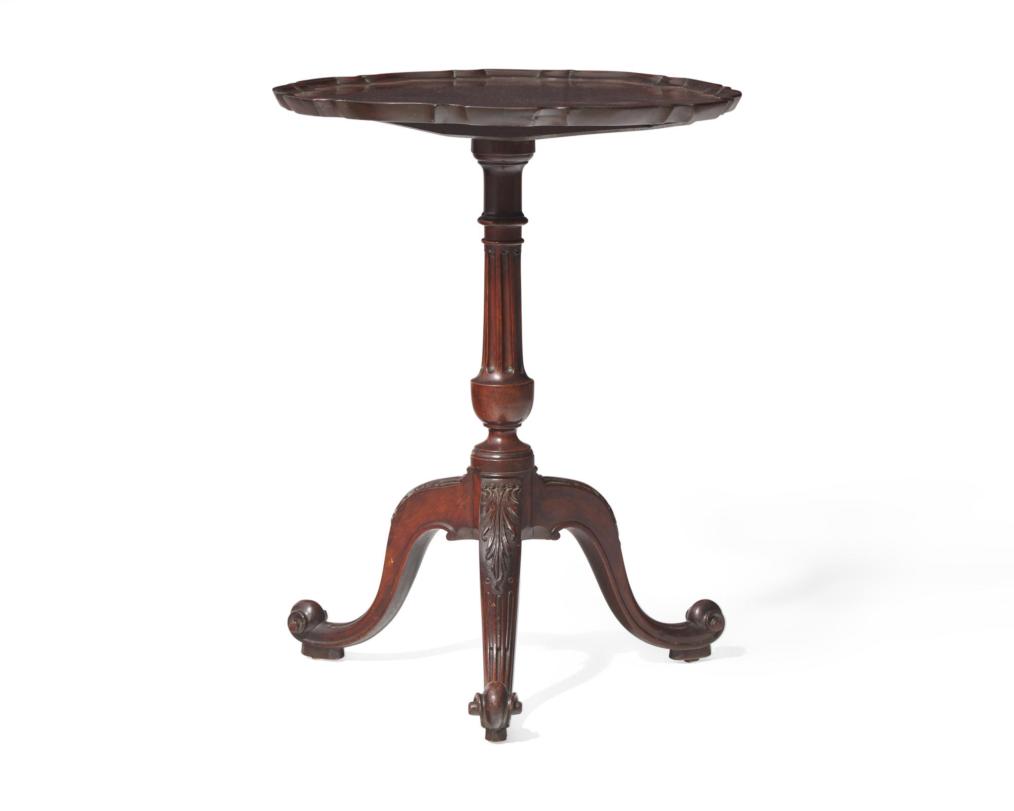 A fine George III carved mahogany candlestand, circa 1760