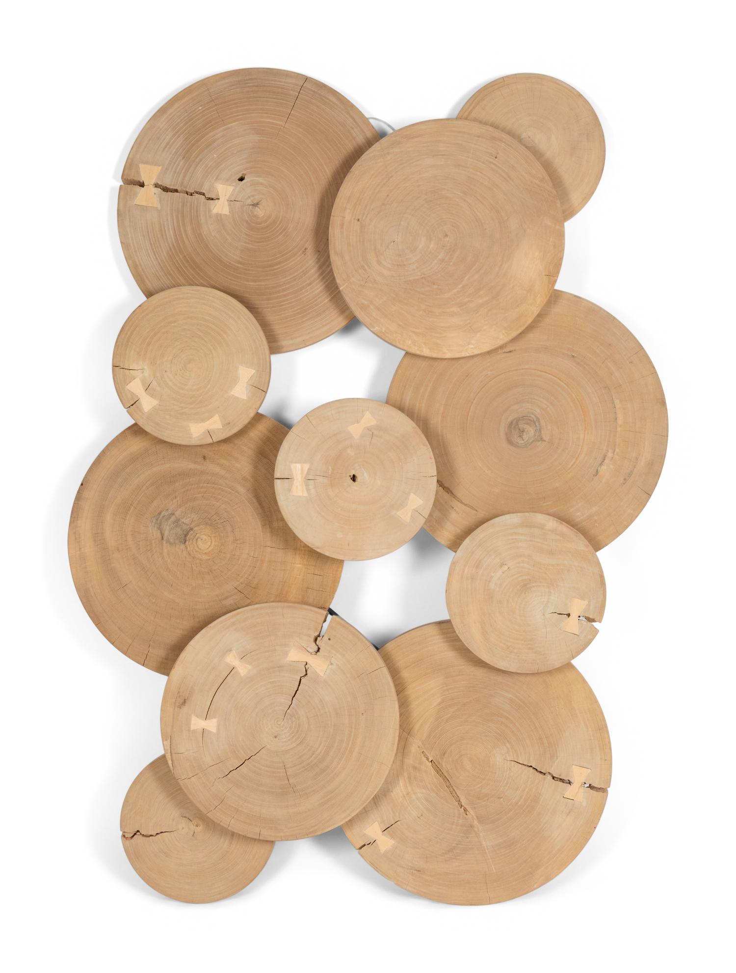 A Decorative Wooden Wall Installation