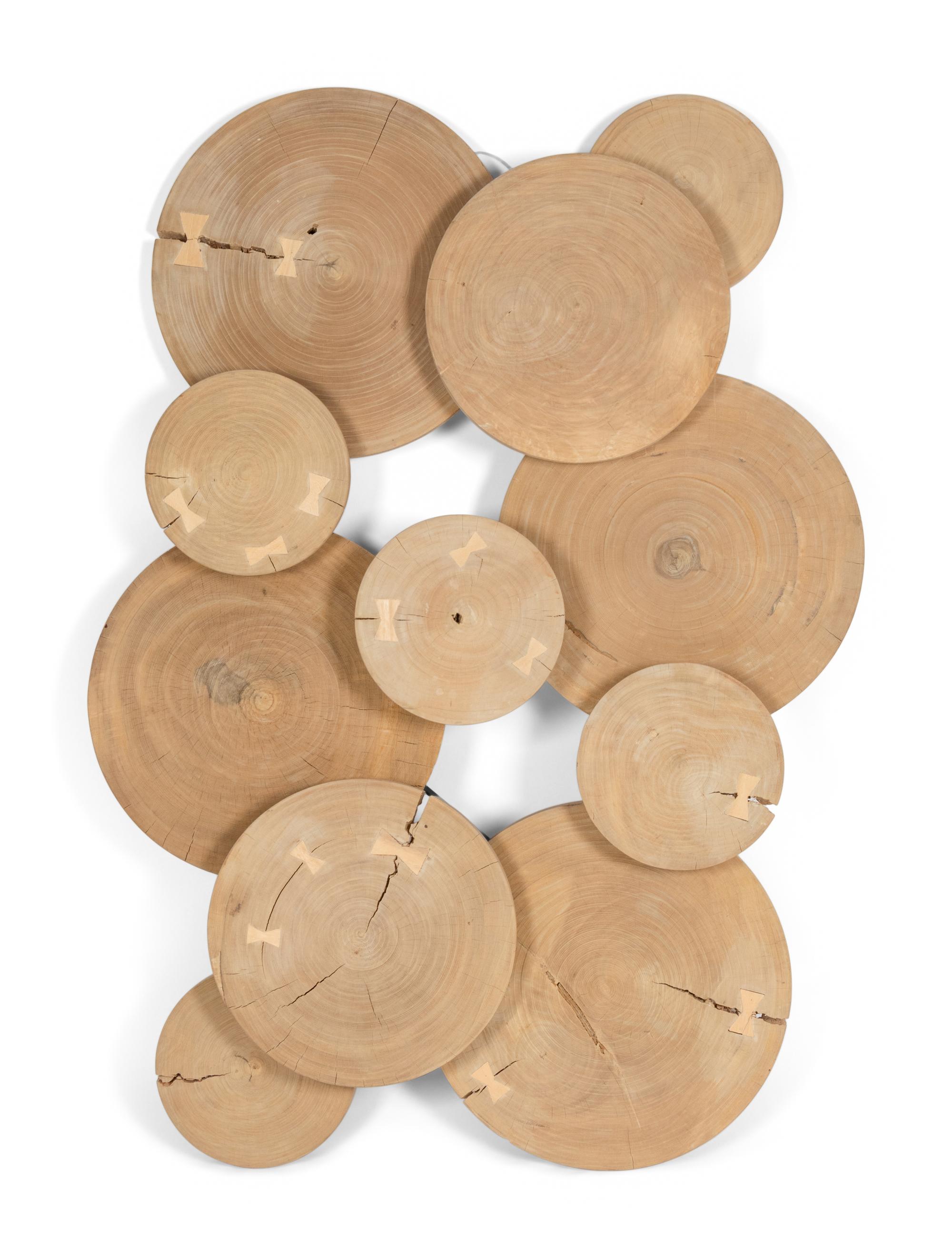 A Decorative Wooden Wall Installation