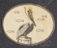 Two Hooked Wool Rugs Dimensions of larger 3 feet 2 inches x 3 feet 3inches. — 20TH CENTURY