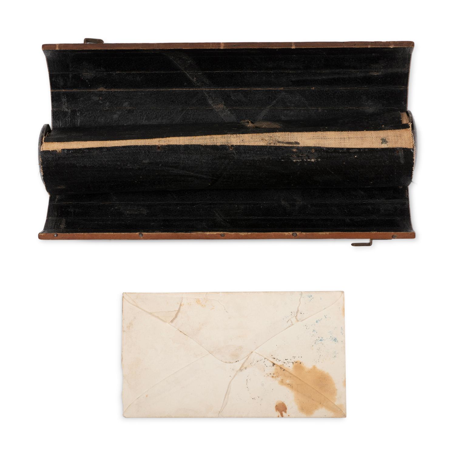 Civil War-era writing kit patented by George Hathaway, 1861.