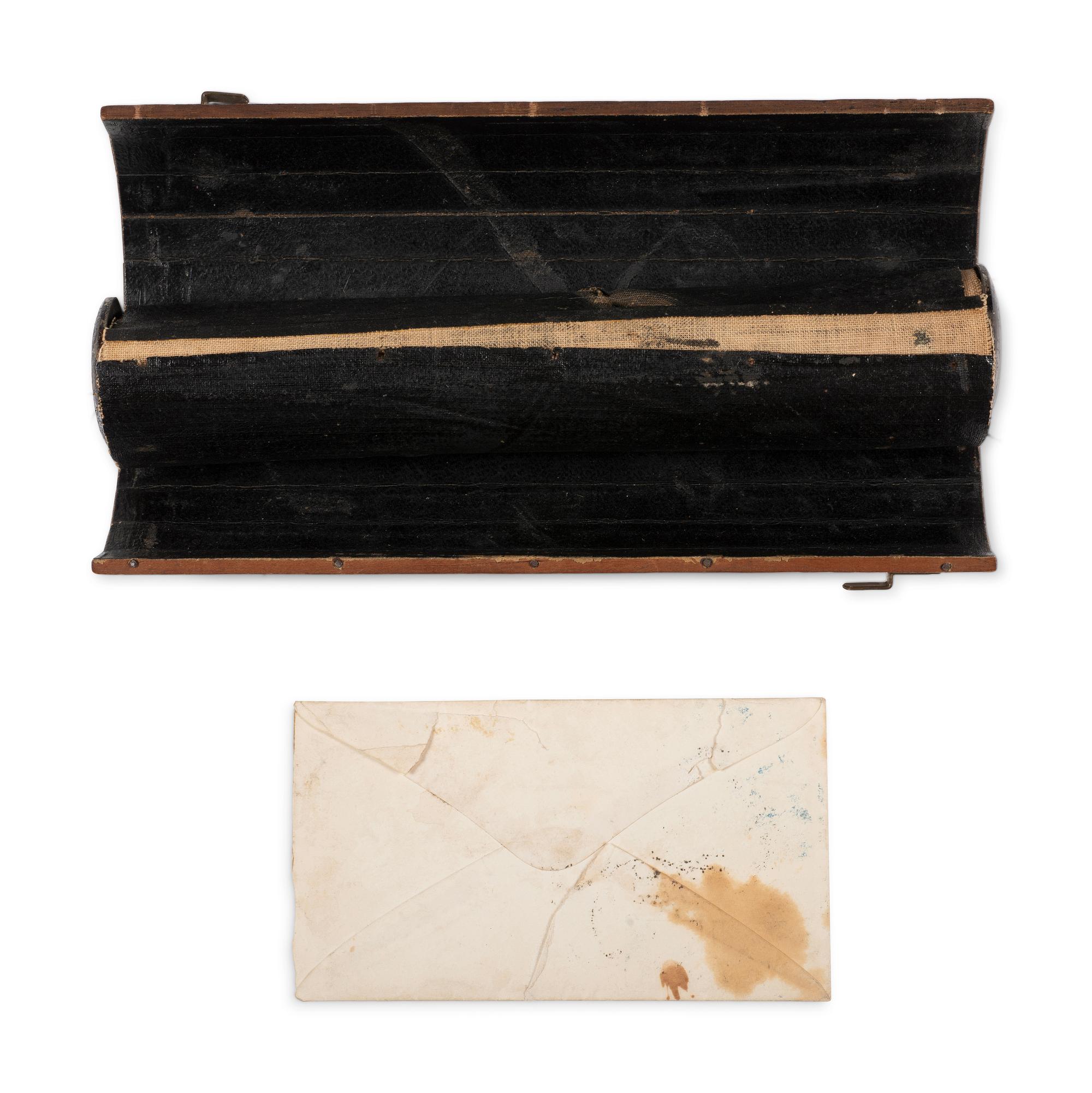 Civil War-era writing kit patented by George Hathaway, 1861.