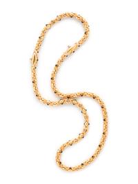 YELLOW GOLD AND GEMSTONE CONVERTIBLE NECKLACE AND BRACELET