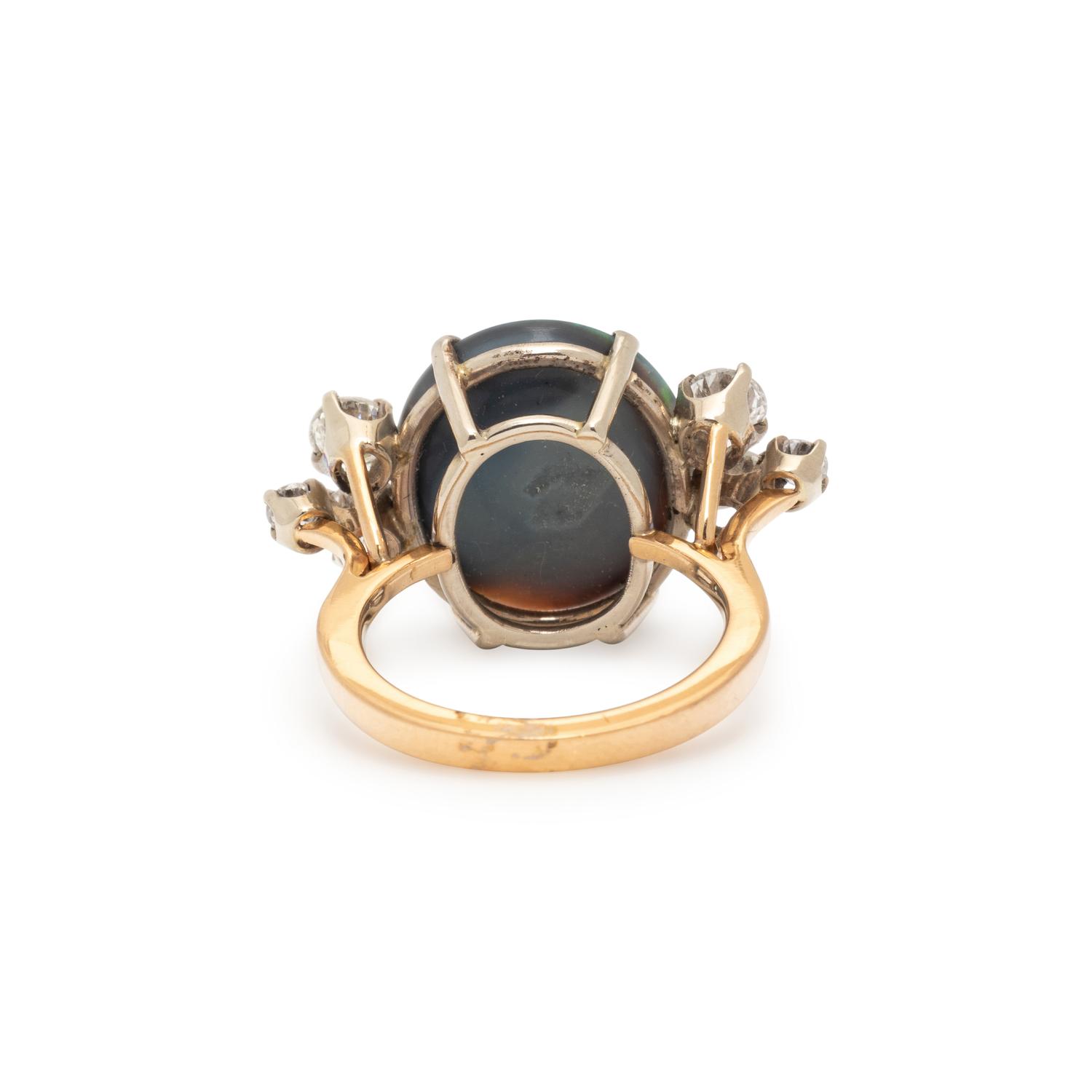 OPAL AND DIAMOND RING