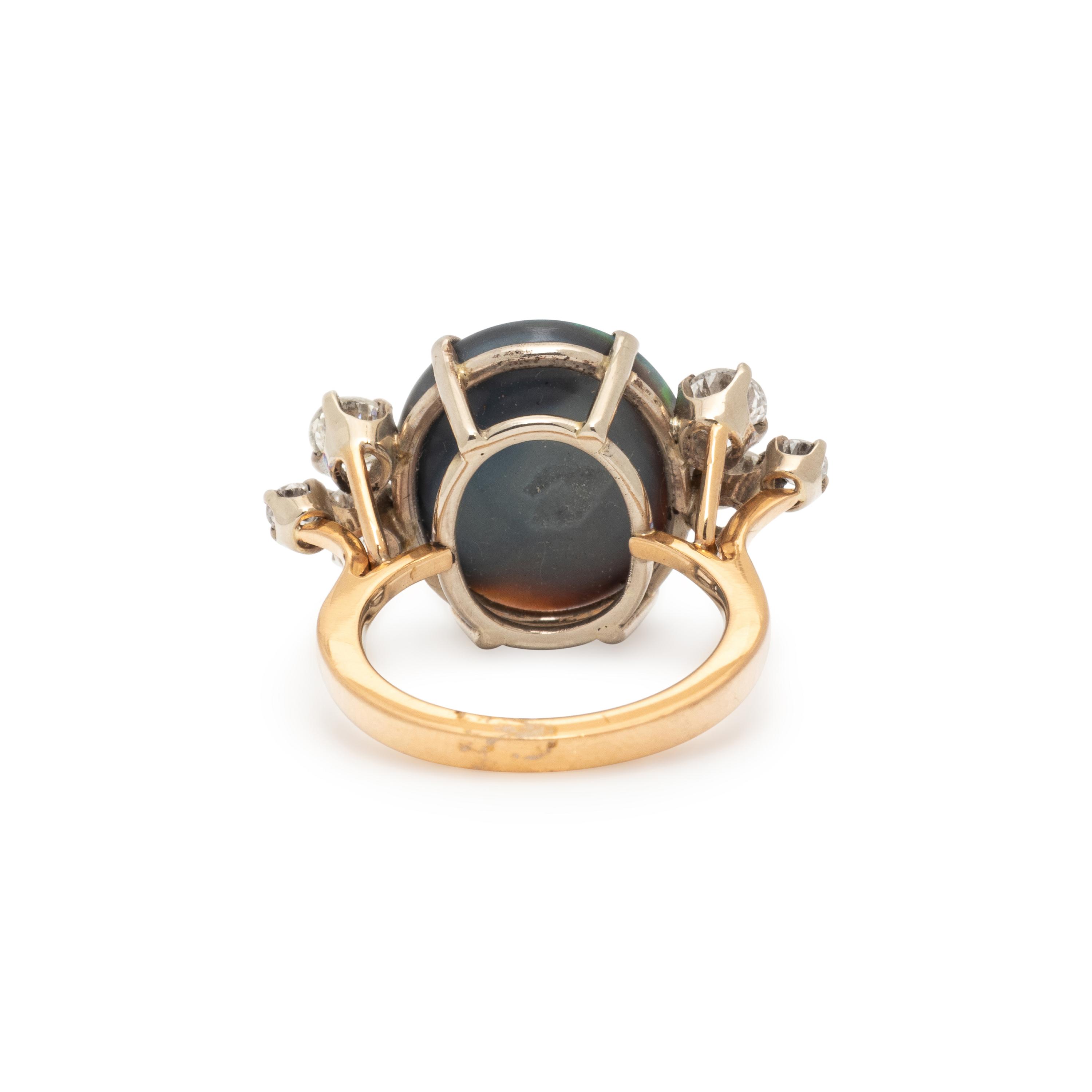 OPAL AND DIAMOND RING