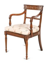 A Yale Burge Regency Style Armchair
