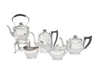 An English Silver Five-Piece Tea and Coffee Service