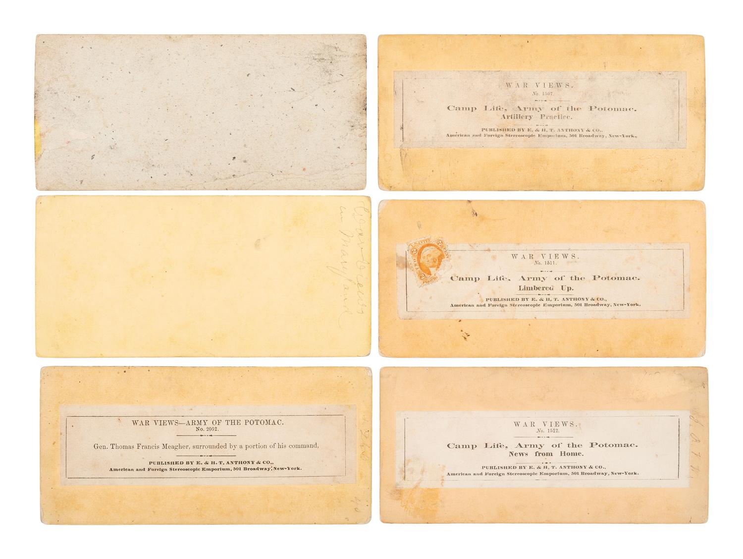 [CIVIL WAR]. A group of 23 fine early war views, incl. camp scenes, artillery, and battlefield images.