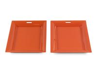 Two Hermès Lacquered Wood Trays