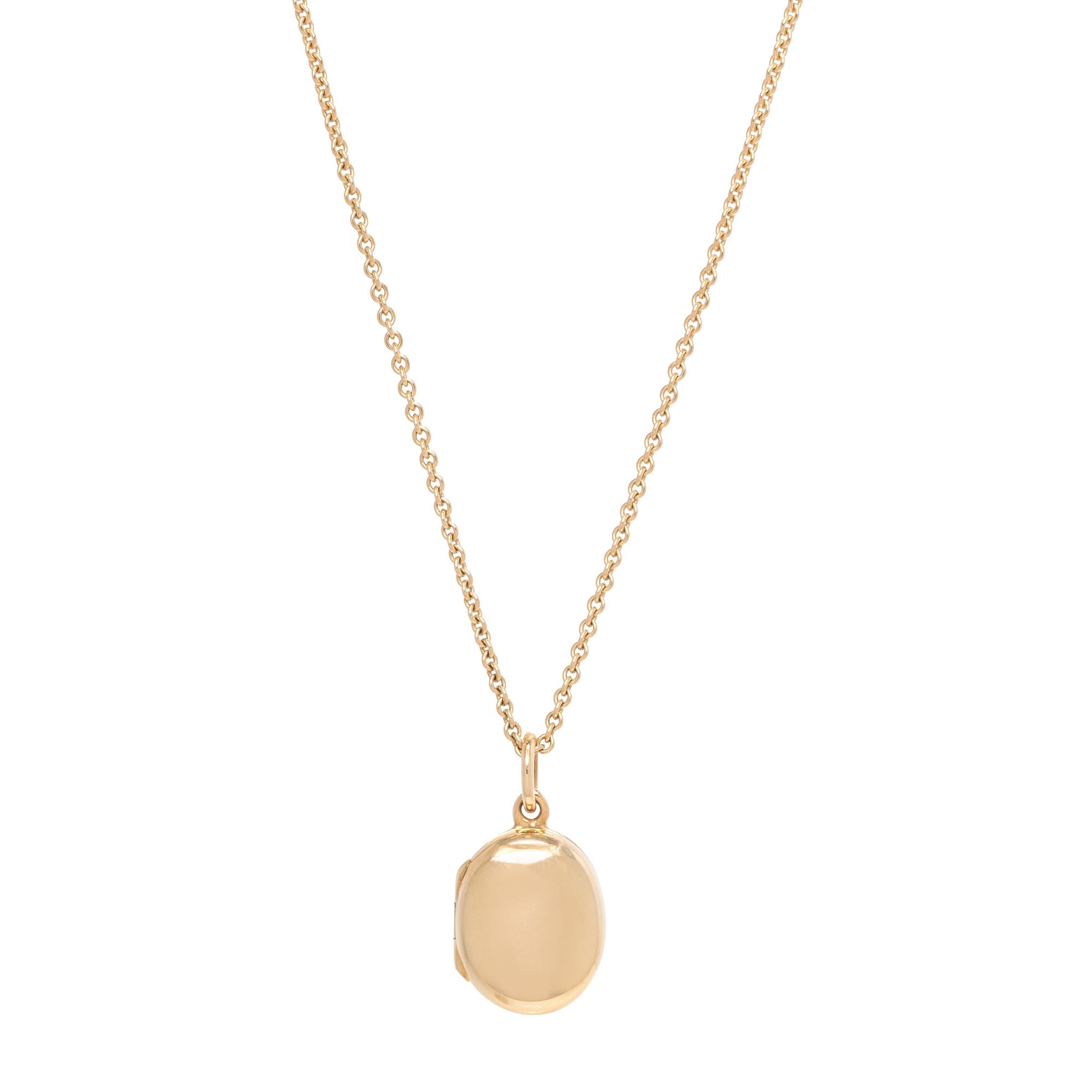 TIFFANY & CO., YELLOW GOLD LOCKET NECKLACE