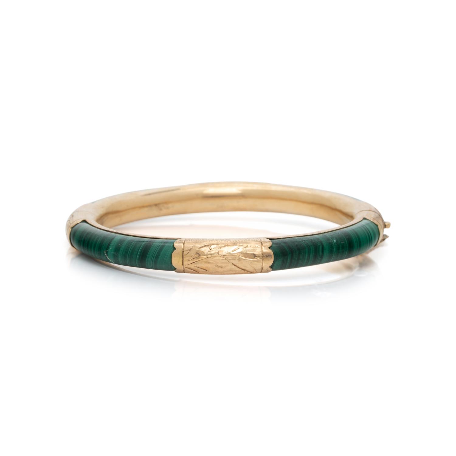 YELLOW GOLD AND MALACHITE BRACELET
