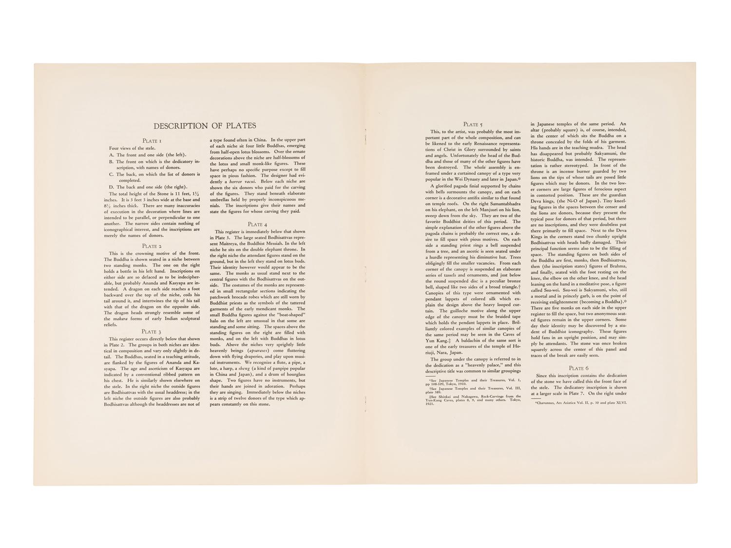 [BUDDHIST SCULPTURE] ART INSTITUTE OF CHICAGO. A Buddhist Stele of the Wei Dynasty: Oriental Publications No. 1. Chicago: The Art Institute of Chicago, 1927.
