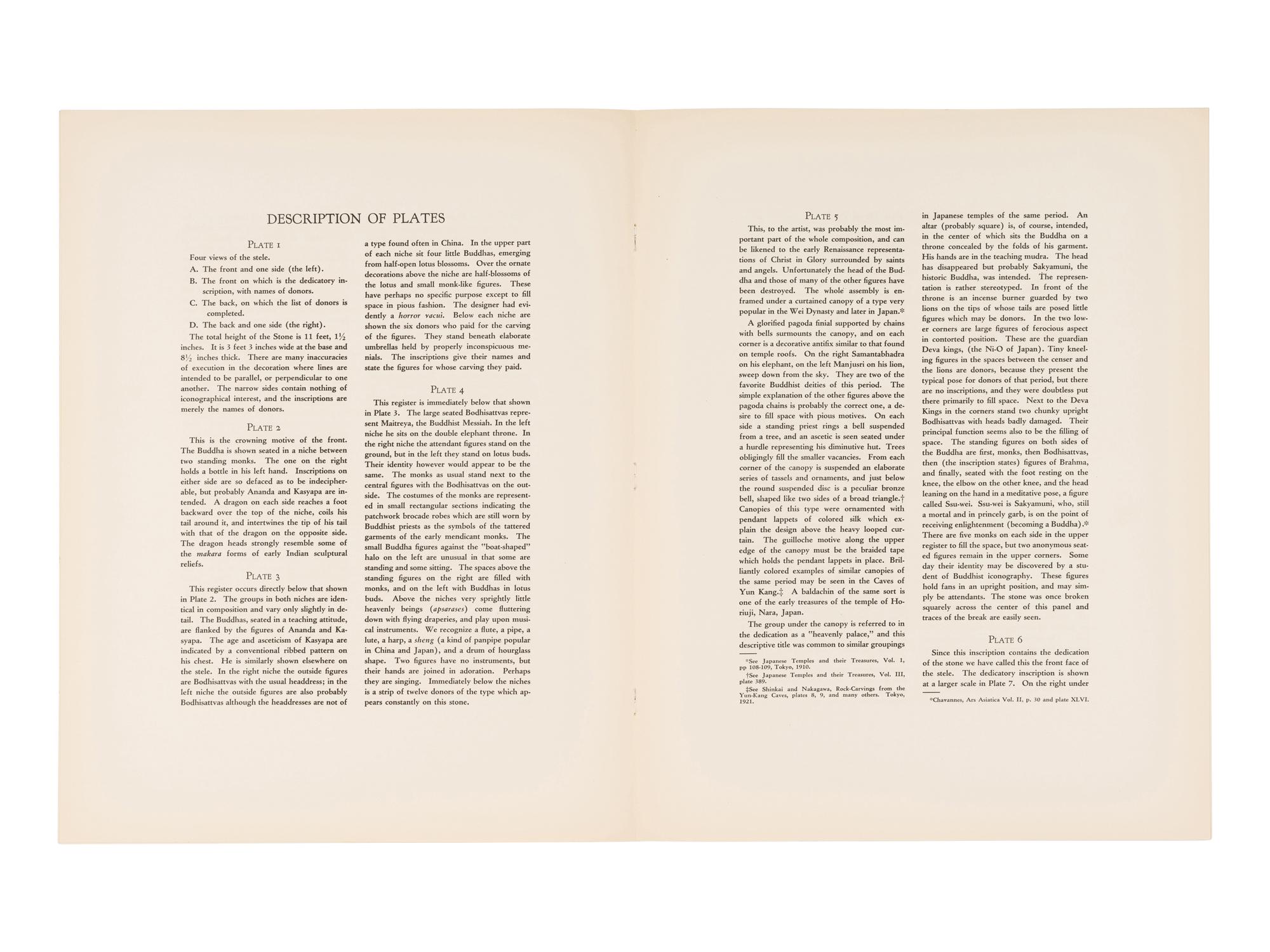 [BUDDHIST SCULPTURE] ART INSTITUTE OF CHICAGO. A Buddhist Stele of the Wei Dynasty: Oriental Publications No. 1. Chicago: The Art Institute of Chicago, 1927.