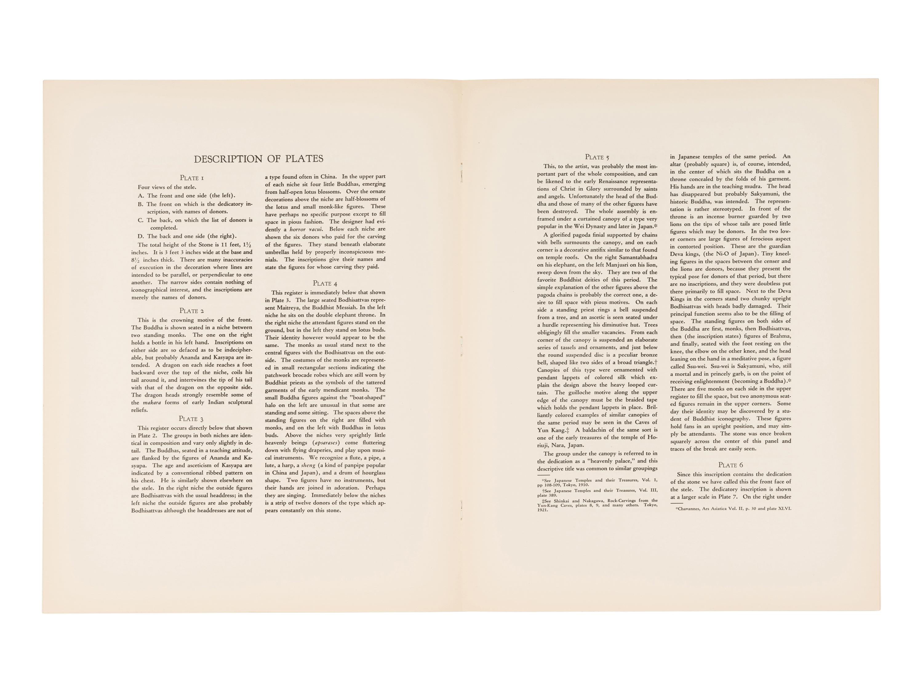 [BUDDHIST SCULPTURE] ART INSTITUTE OF CHICAGO. A Buddhist Stele of the Wei Dynasty: Oriental Publications No. 1. Chicago: The Art Institute of Chicago, 1927.
