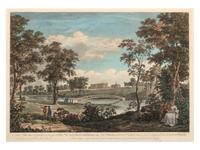 Four English Hand-Colored Landscape Engravings