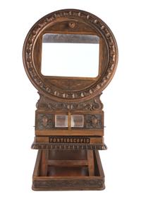 [EARLY PHOTOGRAPHY - VIEWERS]. "Pontioscopio" stereographoscope. Manufactured by Carlo Ponti, Venice, Italy. Ca mid19th century.