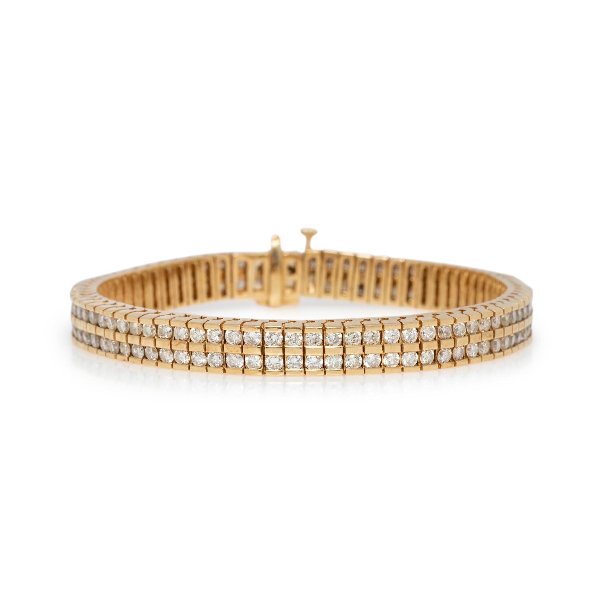 YELLOW GOLD AND DIAMOND BRACELET