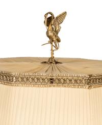 An Empire Style Gilt and Patinated Bronze Candelabrum Mounted as a Floor Lamp
