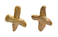 A Pair of 18 Karat Yellow Gold Earclips, Christopher Walling, 21.60 dwts.