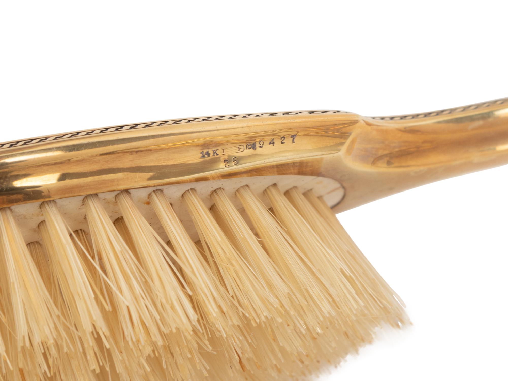 An American 14K Gold Mounted Dresser Set