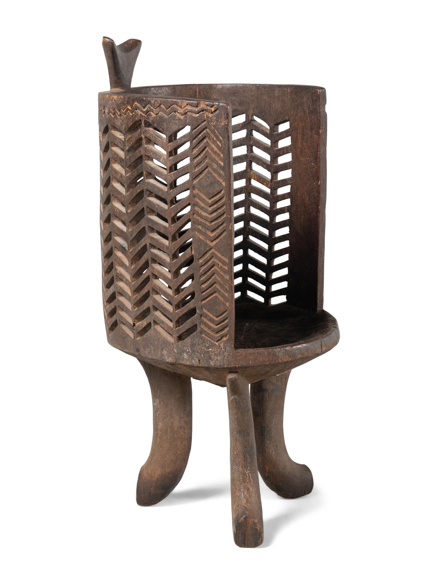 A Carved African Chair