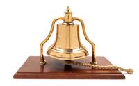 A Brass Ship's Bell Height 10 inches. — EARLY 20TH CENTURY