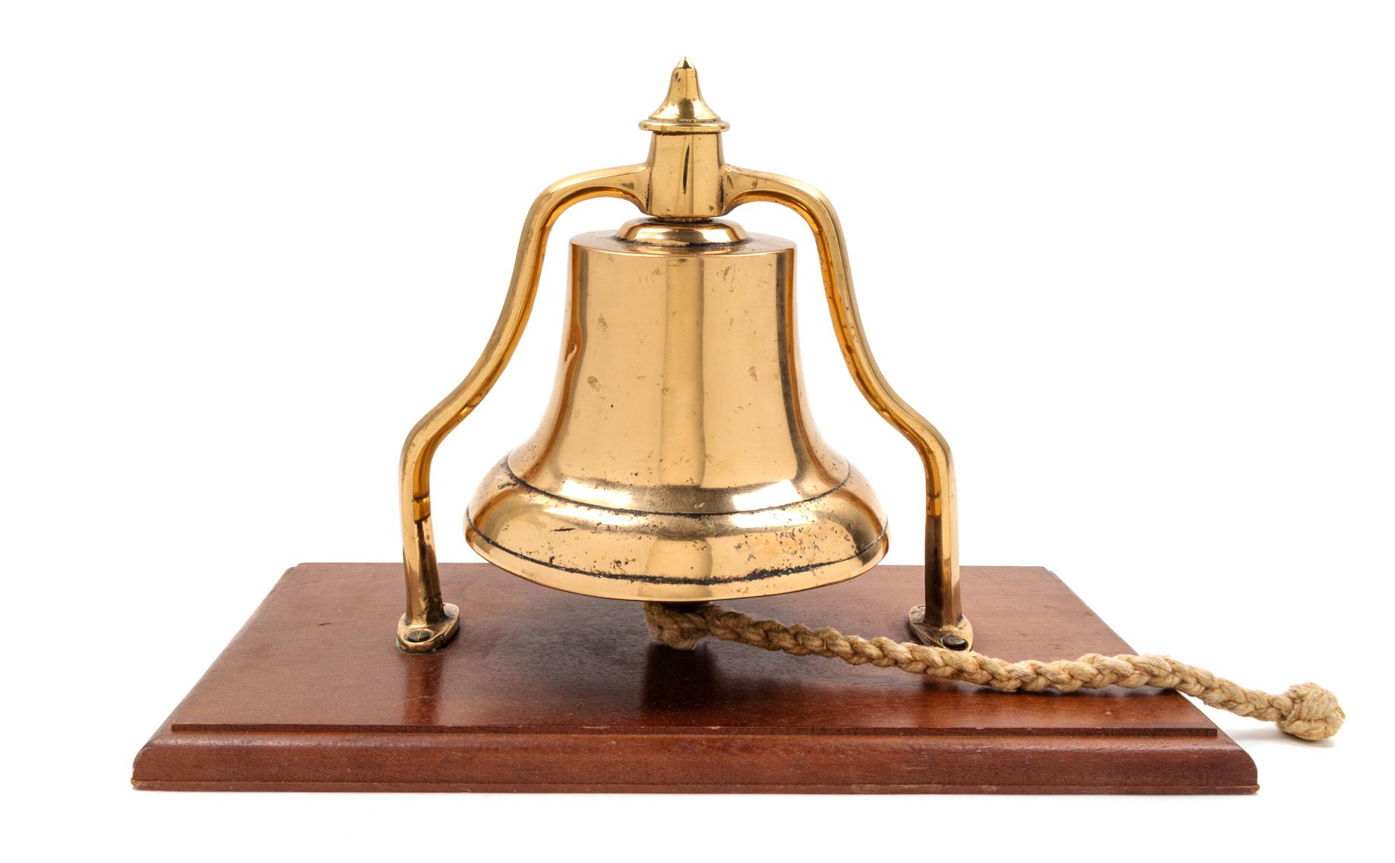A Brass Ship's Bell Height 10 inches. — EARLY 20TH CENTURY