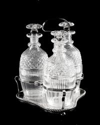 An English or Irish Cut Glass Urn and Cover