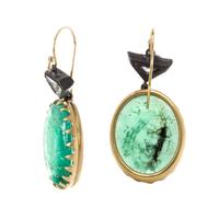 EMERALD AND DIAMOND EARRINGS