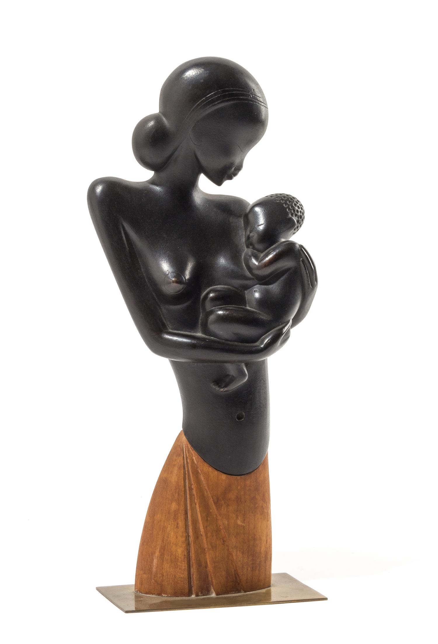 Franz M. Hagenauer, (Austrian, 1906-1986), African Woman and Child, c. 1930