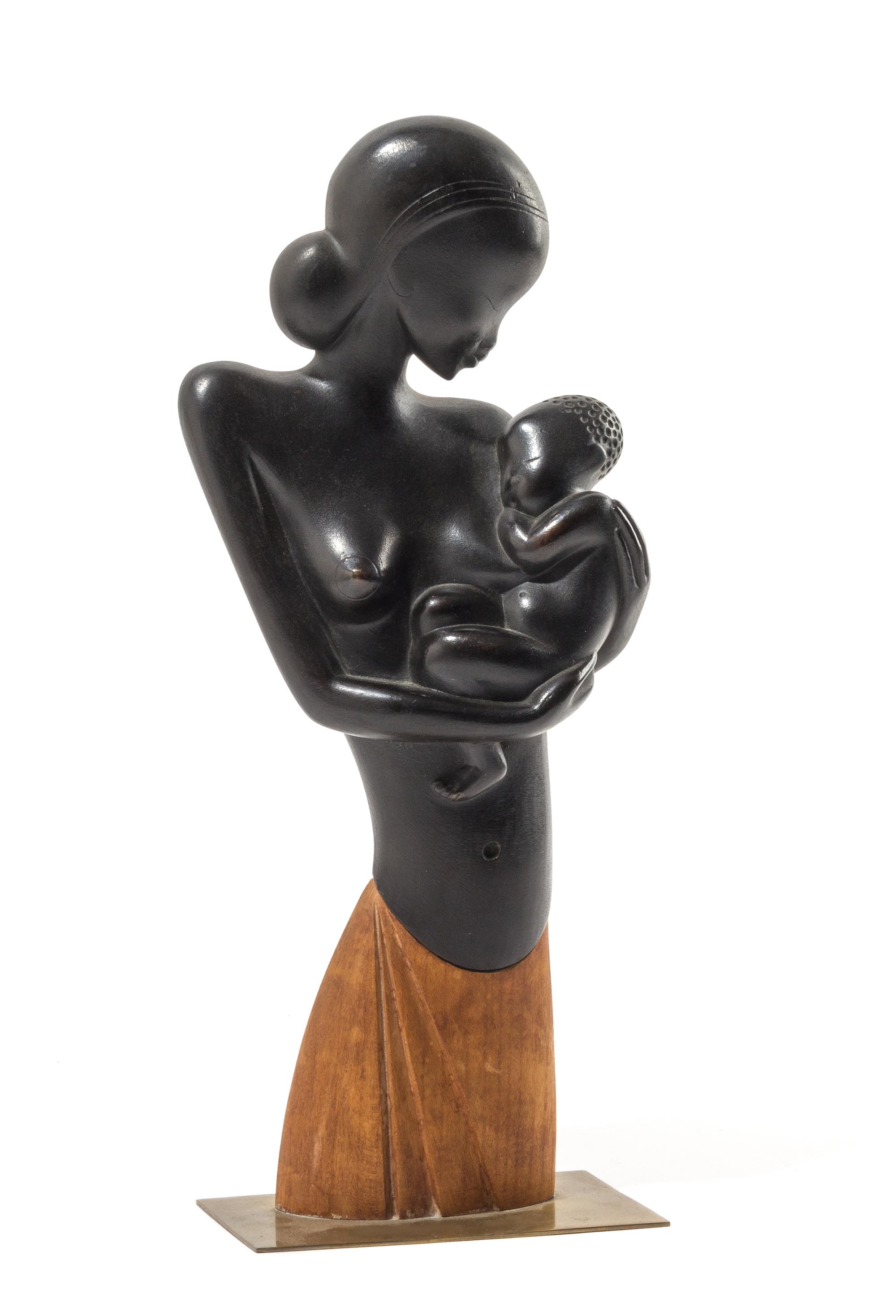 Franz M. Hagenauer, (Austrian, 1906-1986), African Woman and Child, c. 1930