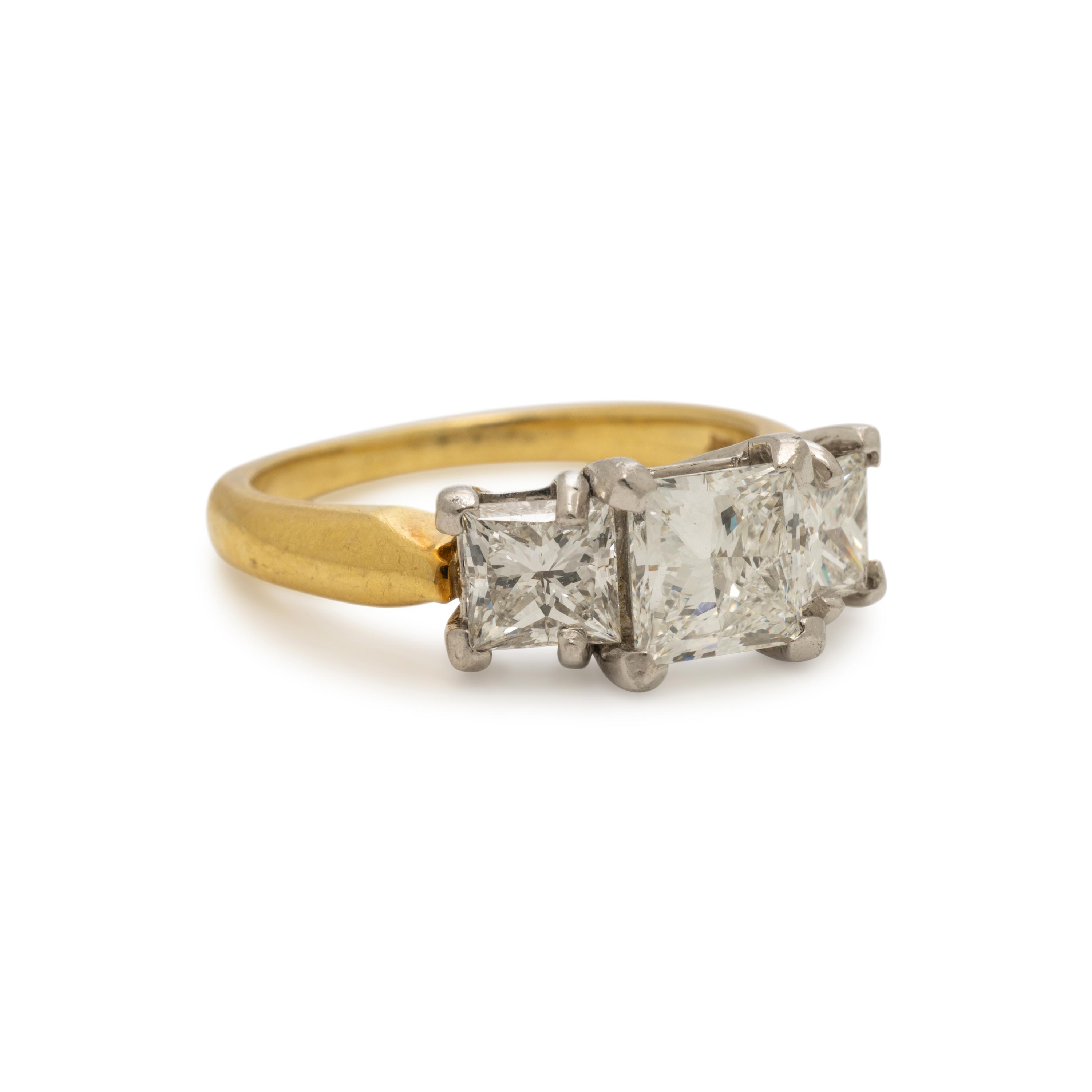 Three Stone Diamond Band Ring