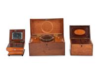 A Group of Three English Tea Caddies