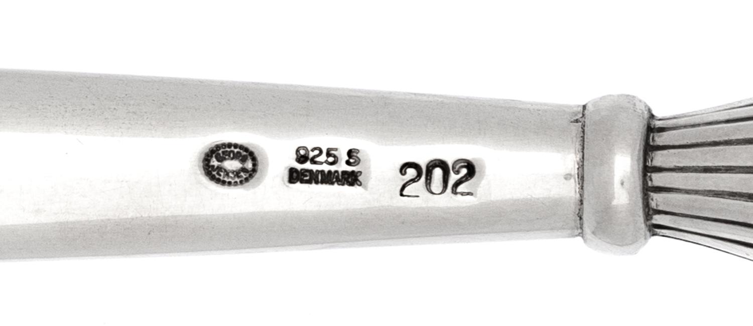 An Oscar Gundlach Pedersen for Georg Jensen Silver and Carnelian Letter Opener