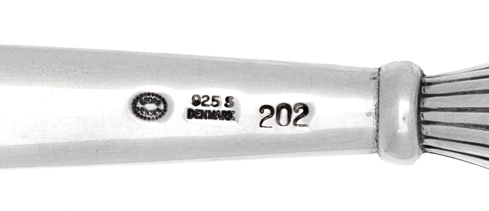 An Oscar Gundlach Pedersen for Georg Jensen Silver and Carnelian Letter Opener