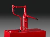 A Sohio Oil Dispenser with Hand Pump