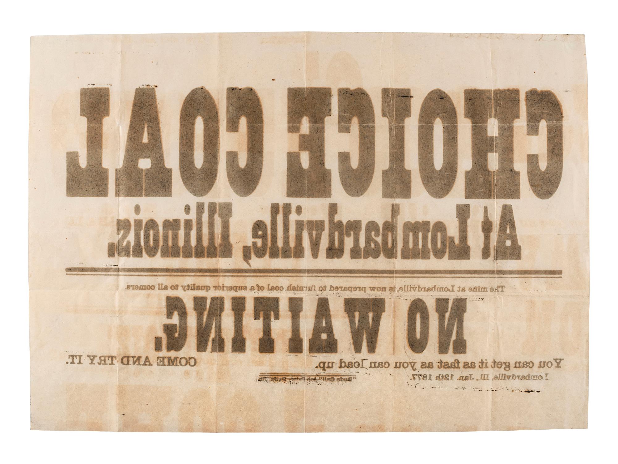 [ADVERTISING]. A group of 19th-century broadsides, handbills, and other advertising-elated ephemera.