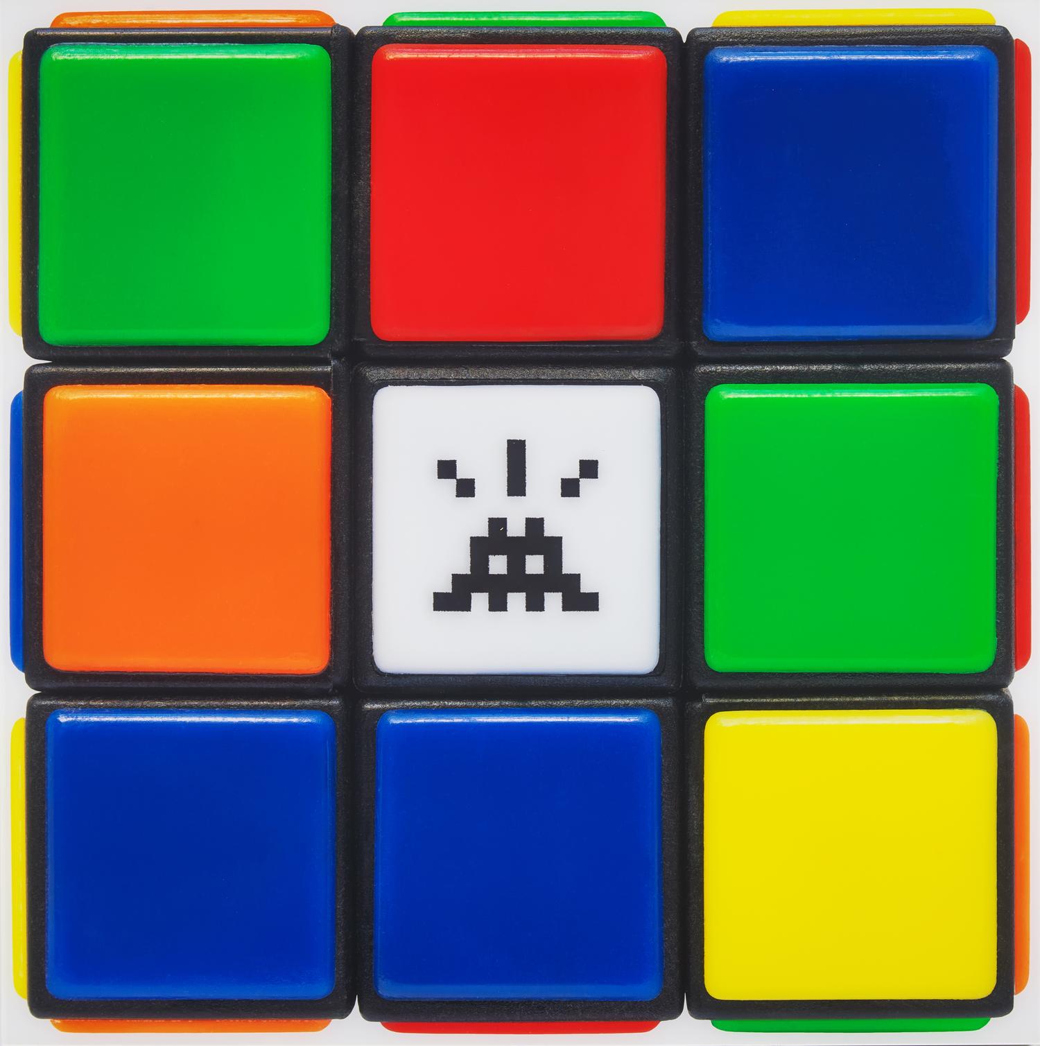 Invader (French, b. 1969) — Invaded Cube (from Rubikcubism ), 2023
