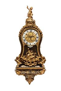 A Louis XV Gilt Bronze Mounted Boulle Marquetry Bracket Clock