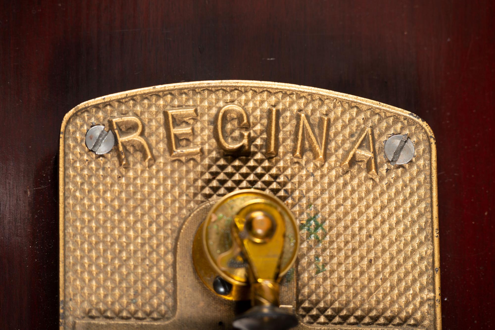 A Regina 'Rookwood ' Paint Decorated 20 Inch Drum Music Box