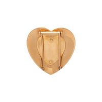 YELLOW GOLD AND RUBY HEART BROOCH