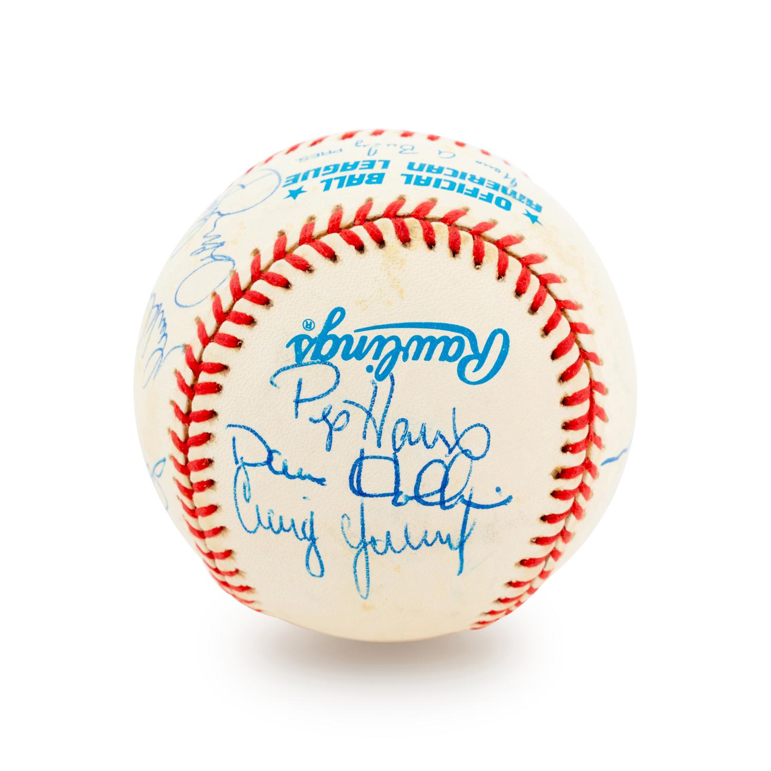 A Group of 19 Los Angeles Angels Signed Baseballs,