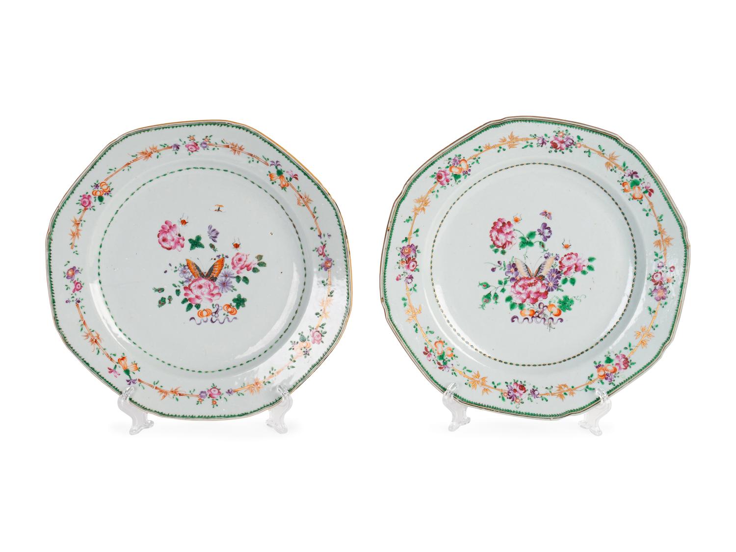 A Pair of Chinese Export Porcelain Plates — 19TH CENTURY