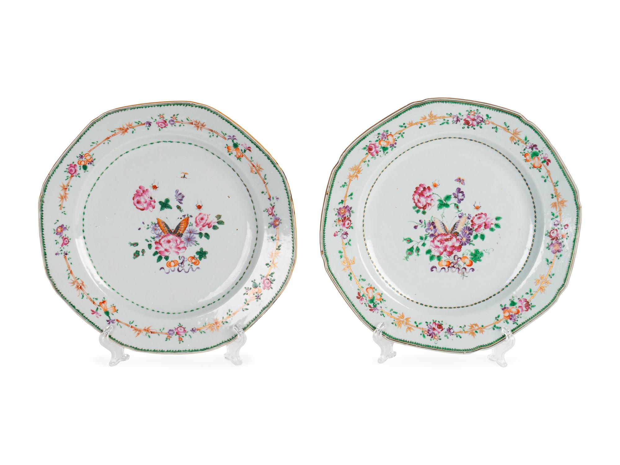 A Pair of Chinese Export Porcelain Plates — 19TH CENTURY