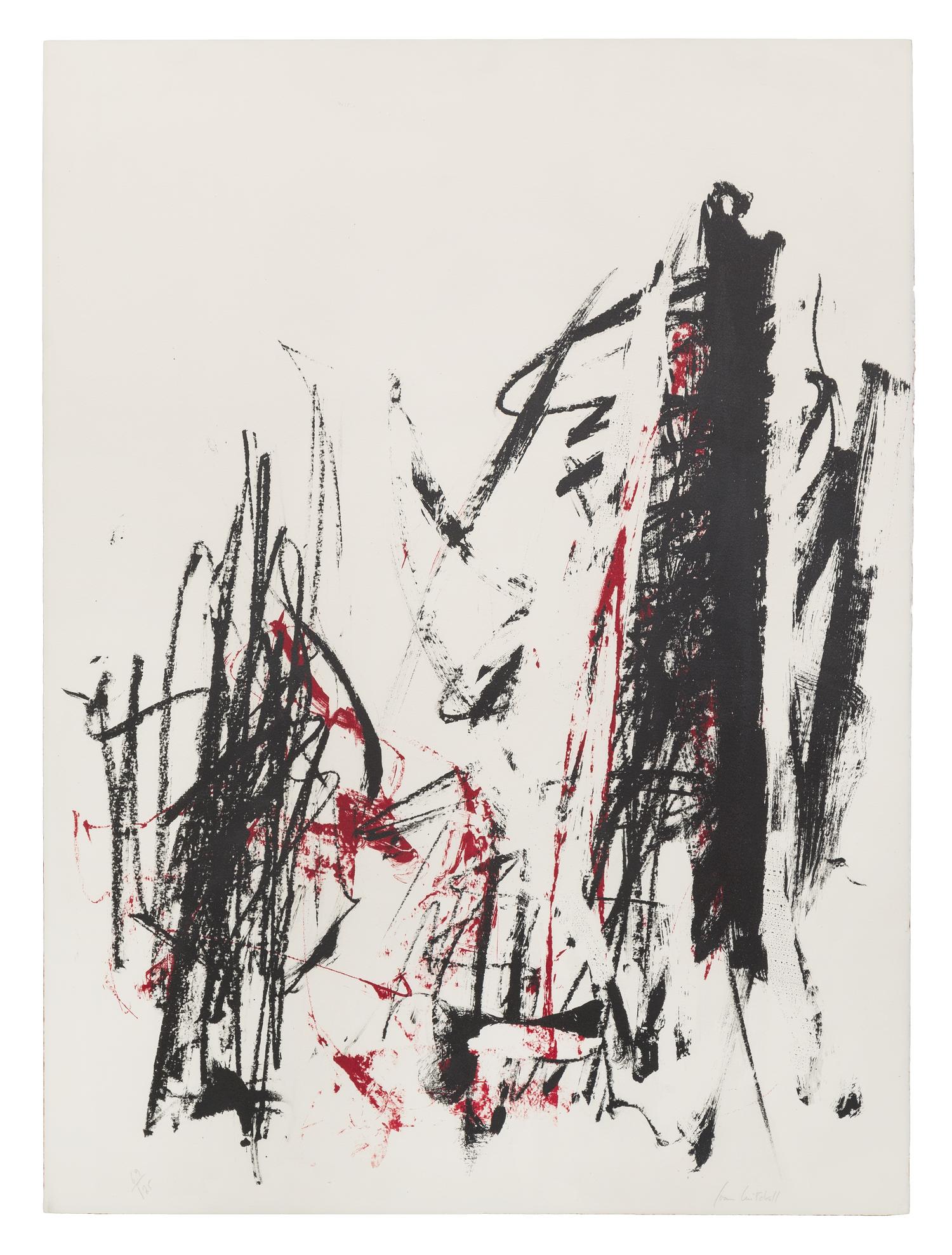 Joan Mitchell, (American, 1925-1992), Arbres (Black and Red), 1991-92