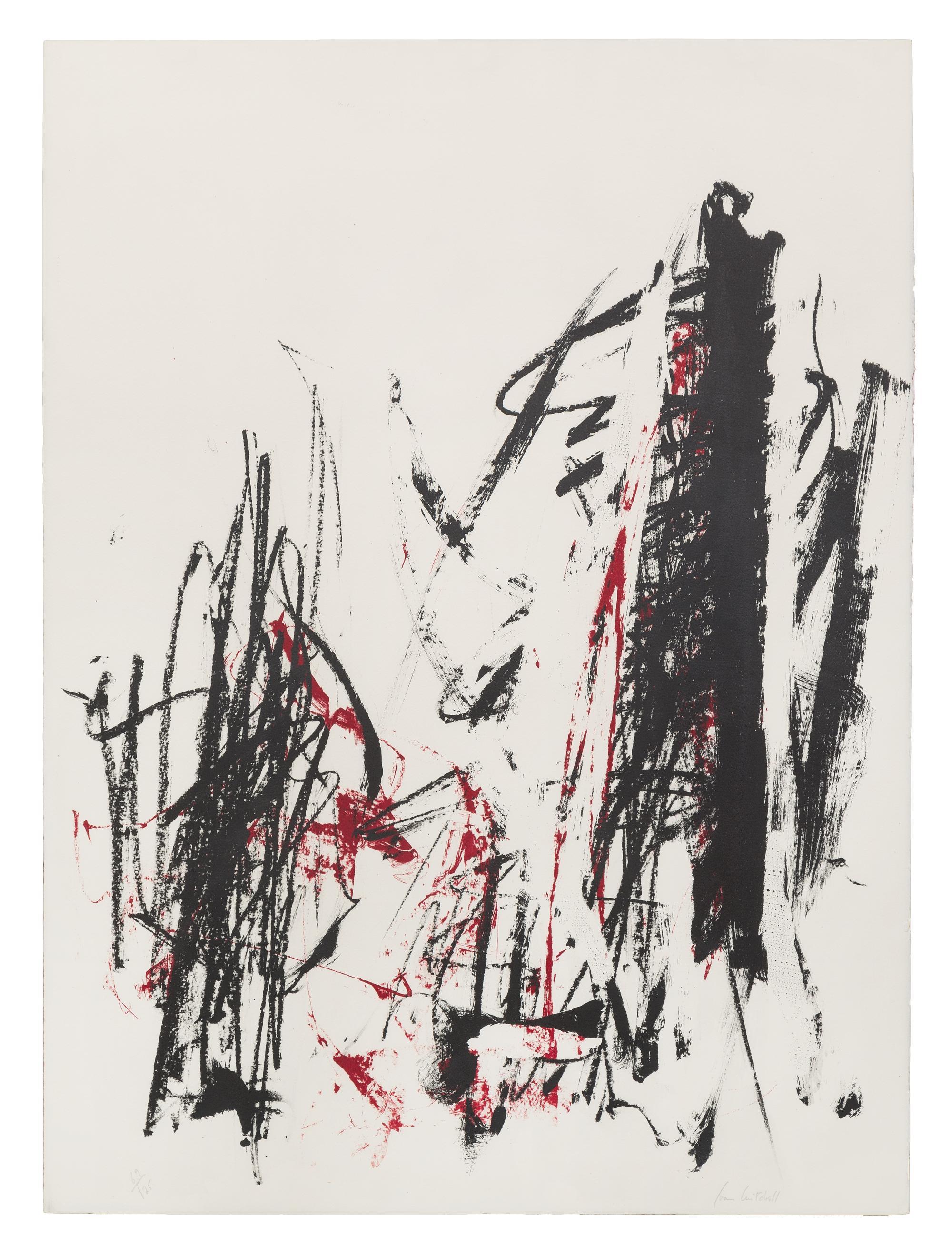 Joan Mitchell, (American, 1925-1992), Arbres (Black and Red), 1991-92