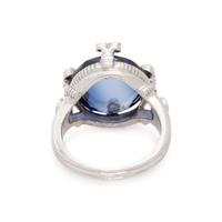 JUDITH RIPKA, IOLITE AND DIAMOND RING
