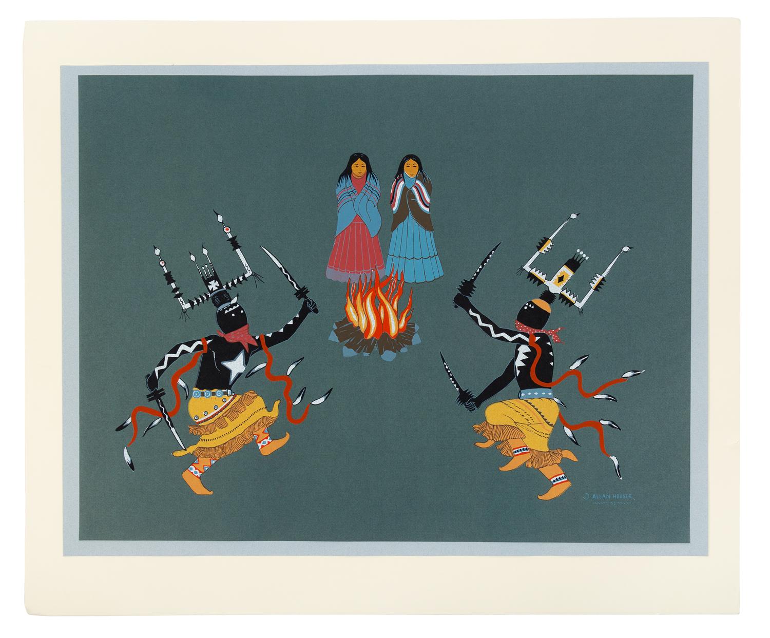 Allan Houser 15 1/2 x 20 1/2 inches — (Chiricahua Apache, 1914-1994)