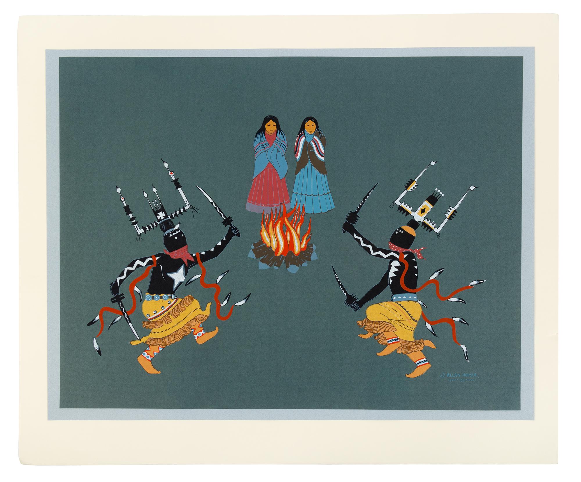 Allan Houser 15 1/2 x 20 1/2 inches — (Chiricahua Apache, 1914-1994)