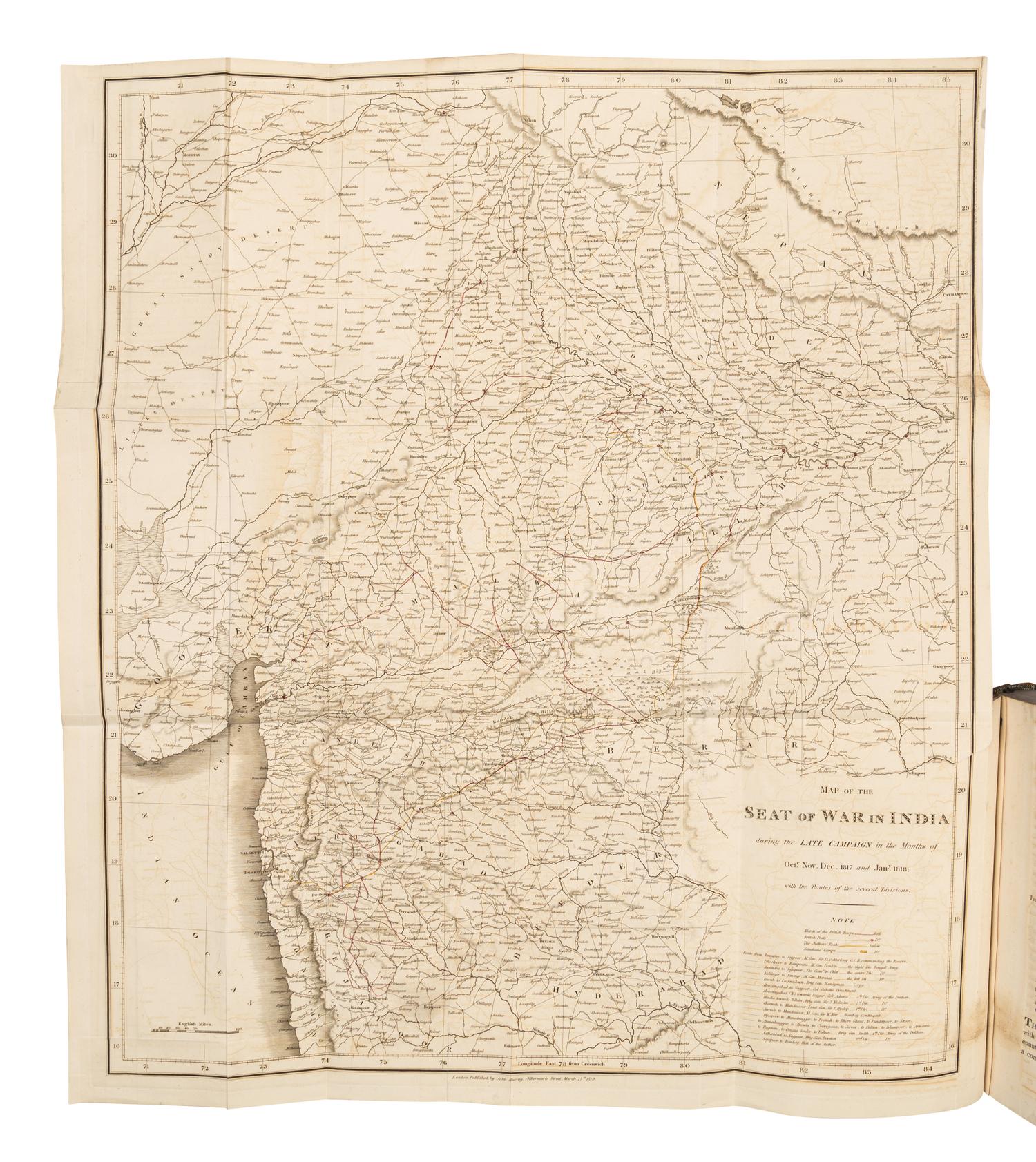 FITZCLARENCE, George Augustus Frederick, 1st Earl of Munster (1794–1842). Journal of a Route across India, through Egypt, to England in latter end of the year 1817, and the beginning of 1818 . London: John Murray, 1819.